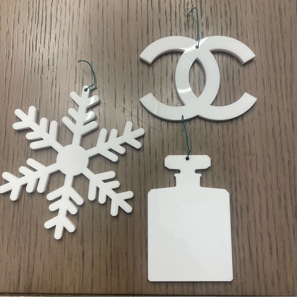 Chanel lucite ornaments